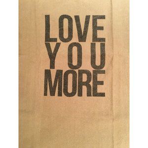 Love You More Cotton Blend Rustic Throw Blanket 50"x60"